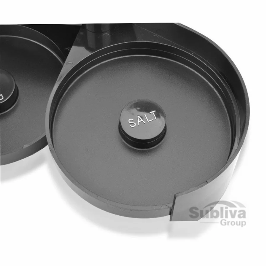 Bar Glass 3-tier Salt Sugar Margarita Cocktail Rimmer For Bartender Bar Tools