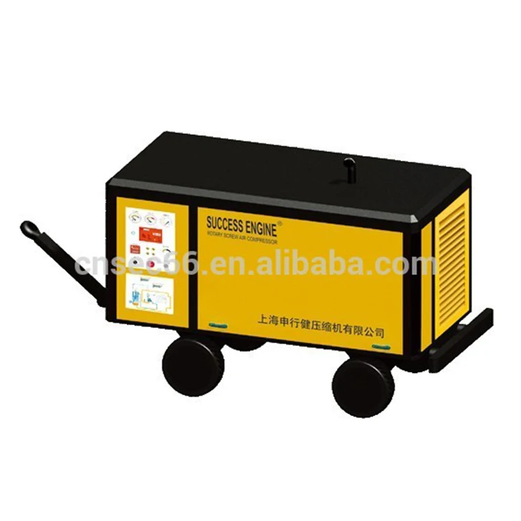 Портативный Дизельный источник питания, роторный винтовой двигатель, воздушный компрессор