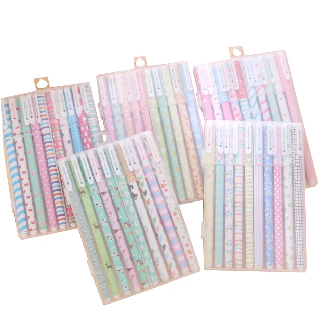 School Student Creative Neutral Pen Cute Color Pen 10 Pcs Color Pen