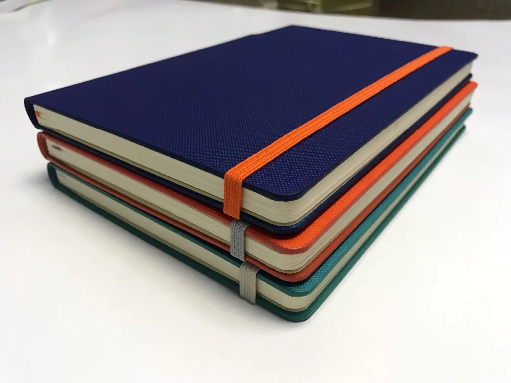 New products! custom thermo PU hardcover notebook with pen loop on the spine