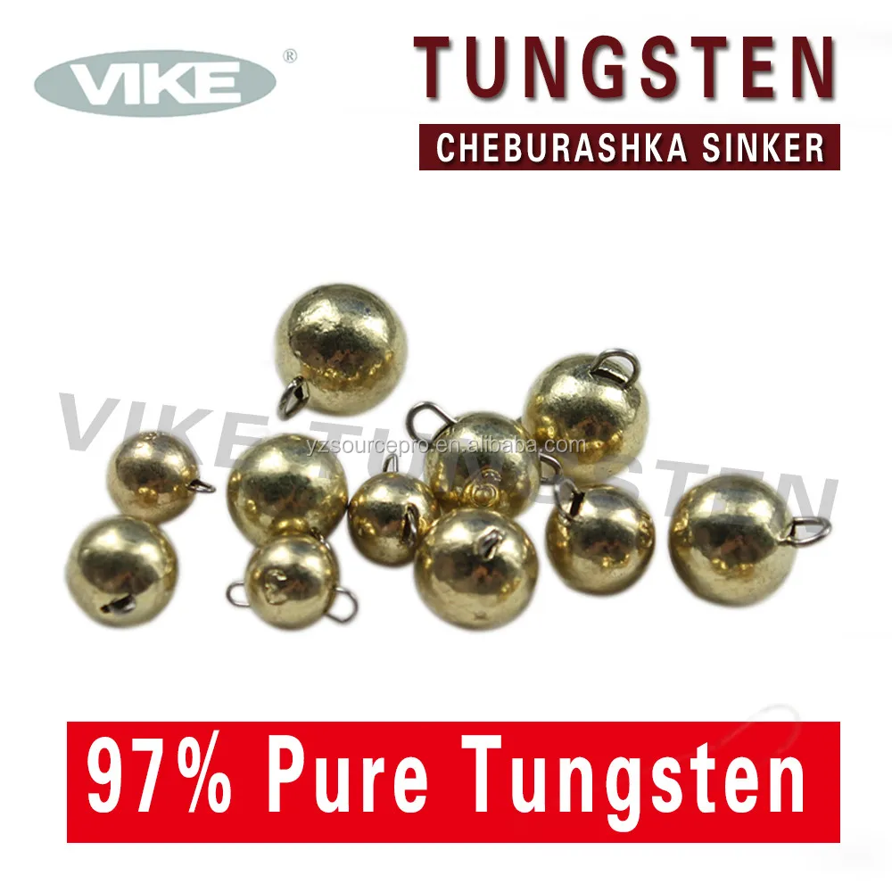 1TCBS-G fishing tungsten cheburashka sinker 1 g gold color 10pk