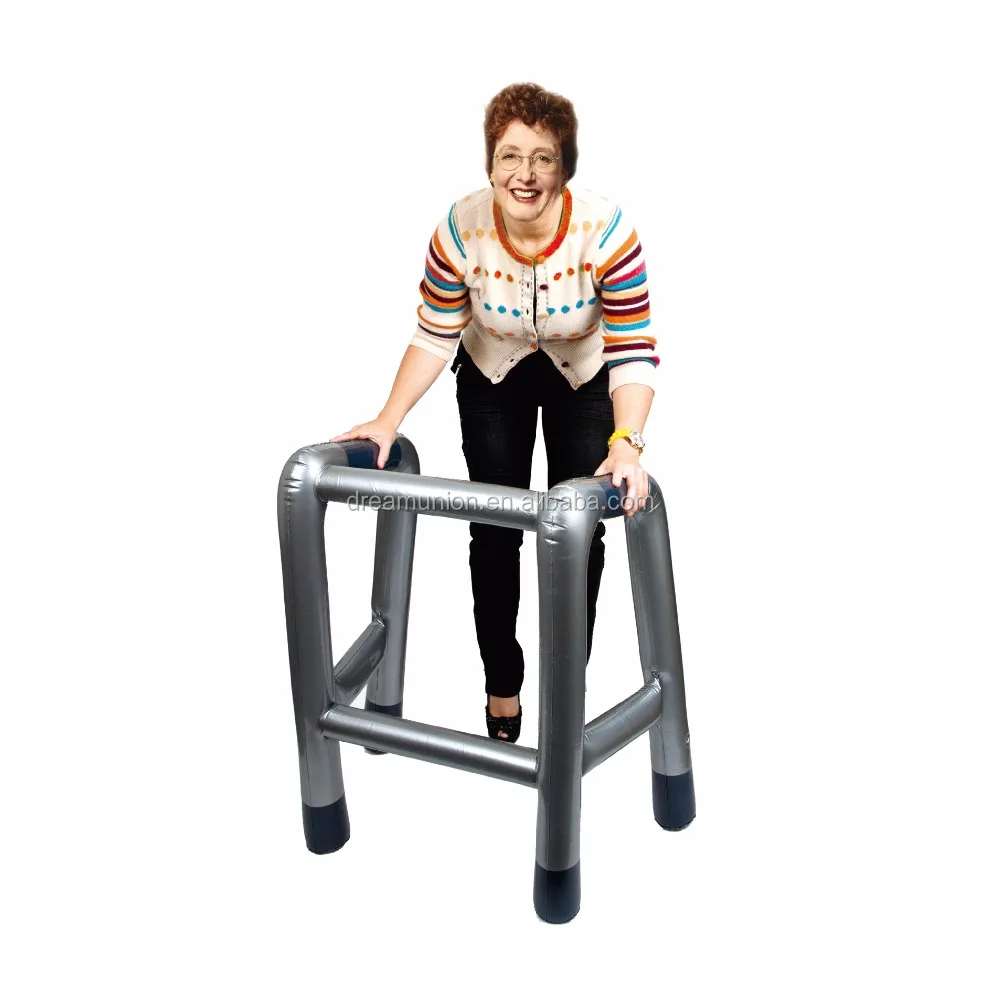 Inflatable Zimmer Walking Frame Blow Up Toy Novelty Joke Dress Up Night Fancy Accessory