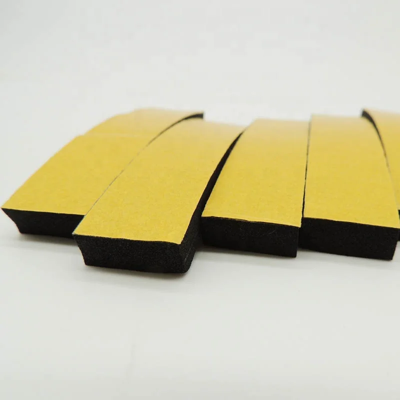 Half round EPDM sponge self adhesive cabinet door epdm adhesive sponge strip