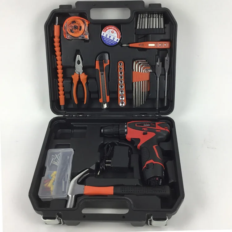 128 pcs hand tool set electric power tool set household repairing tools