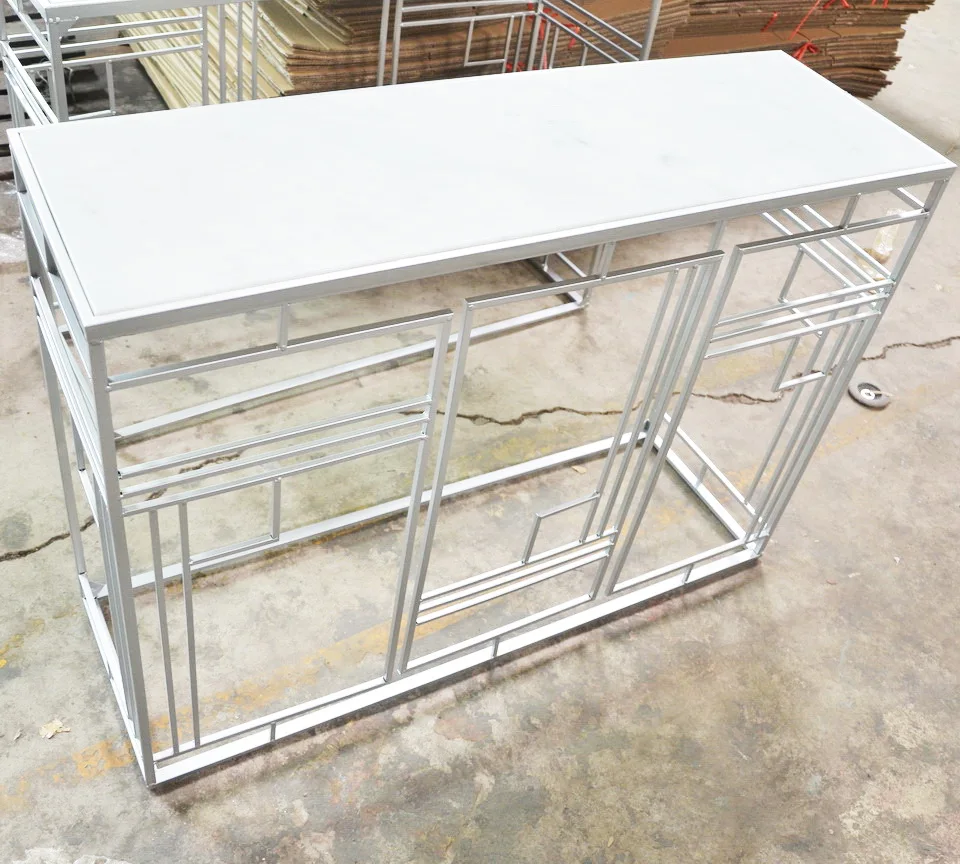 console Half Moon Glass Table