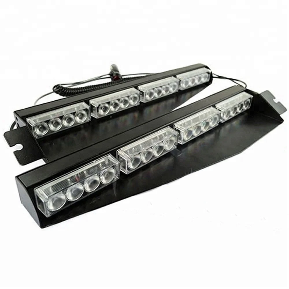 32LED 32W LED Lightbar Visor Light Windshield Emergency Hazard Warning Strobe