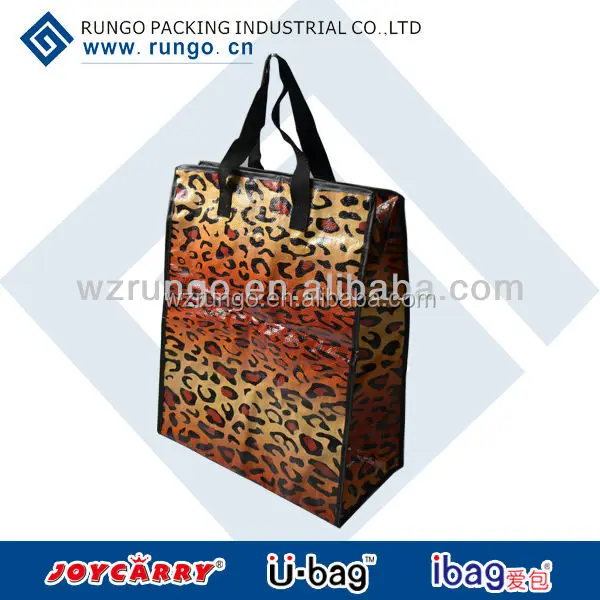 Многоразовая сумка для покупок из полипропилена на молнии большие сумки-тоут