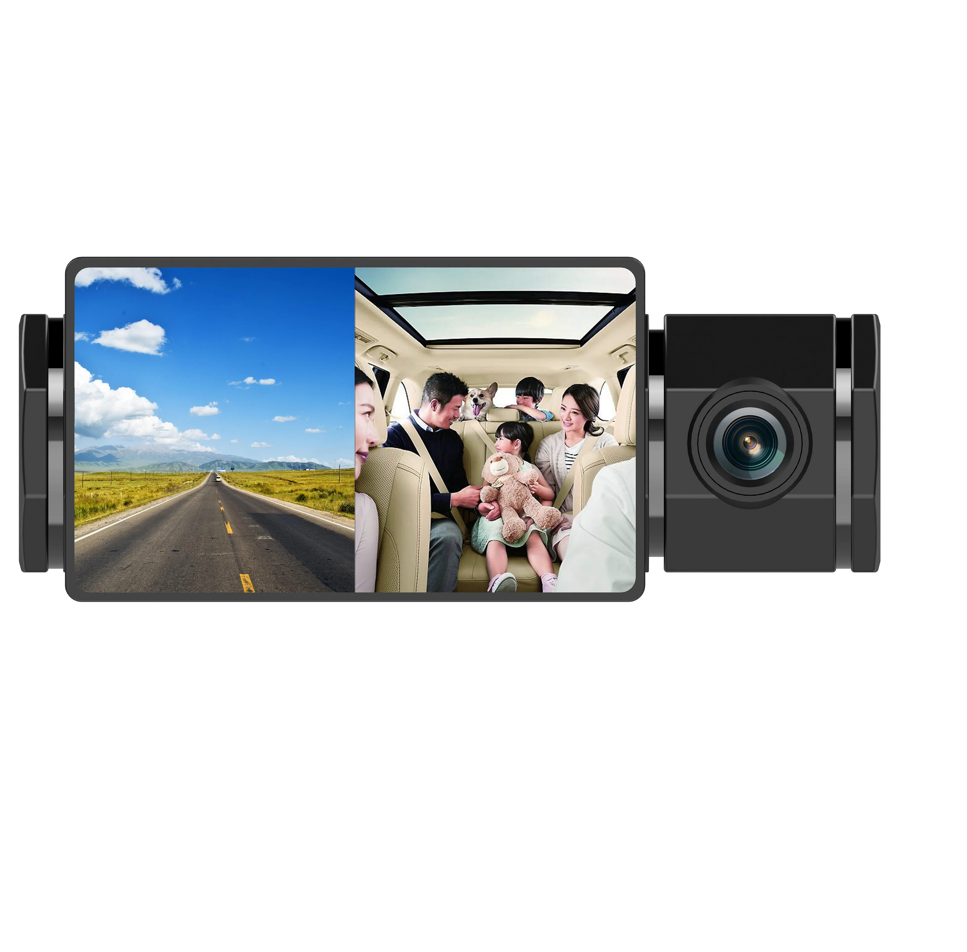  Dual Camera 1080P Fhd Split Screen Display Car Dvr Dash Cam With Motion