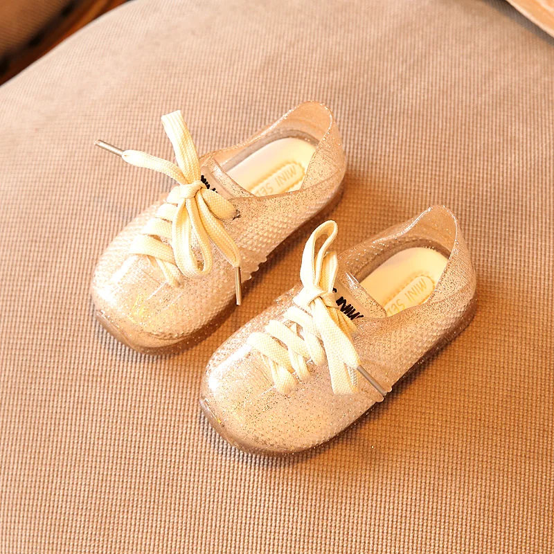Fashion design breathable mini pvc jelly sports shoes for kids