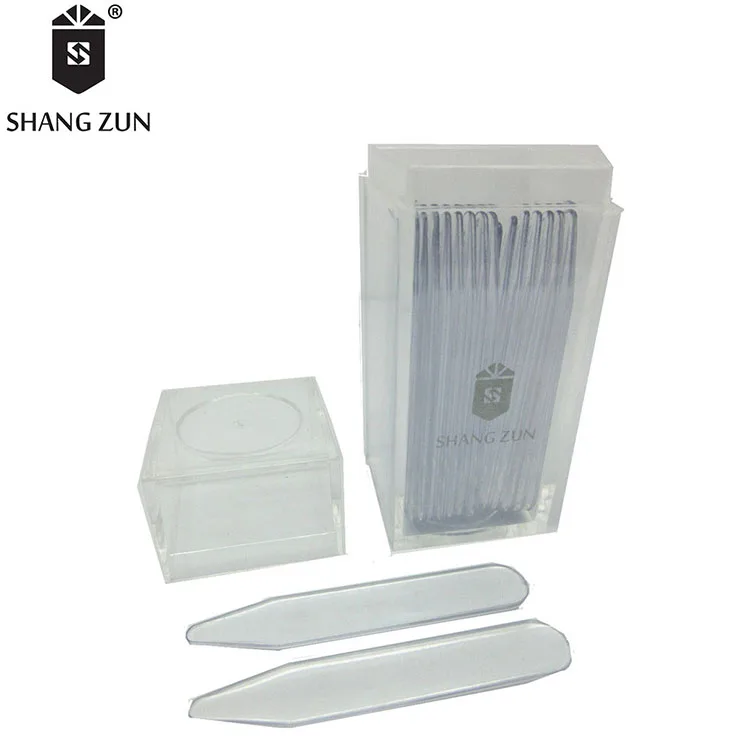 Cheap custom high quality portable durable plastic men shirt collar stays 20 PCS