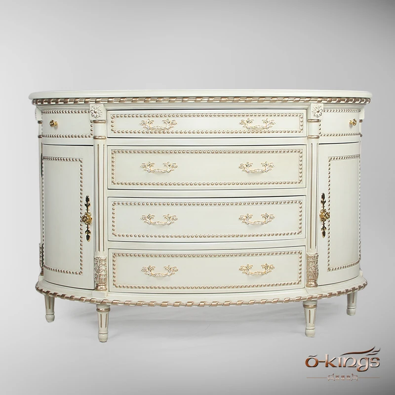 Hot sale European console cabinet hand carved Living room furniture decorative cabinet