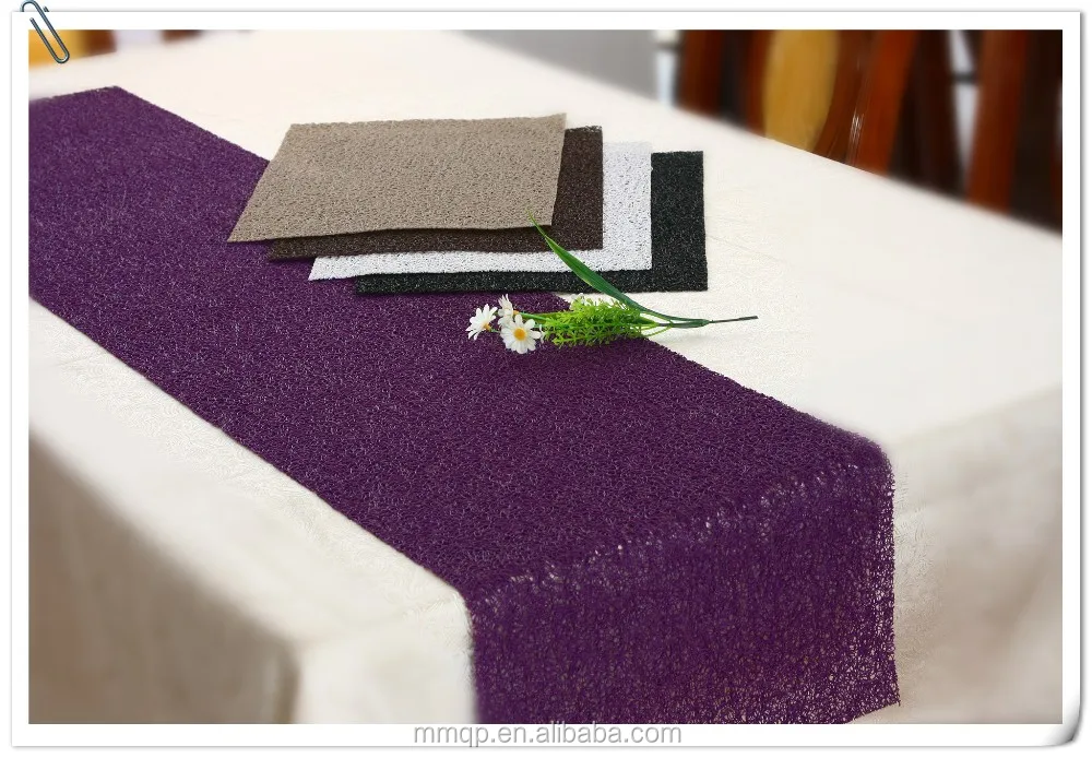 
Beautiful Orange PVC Coil Anti Sliptable Table Runners 