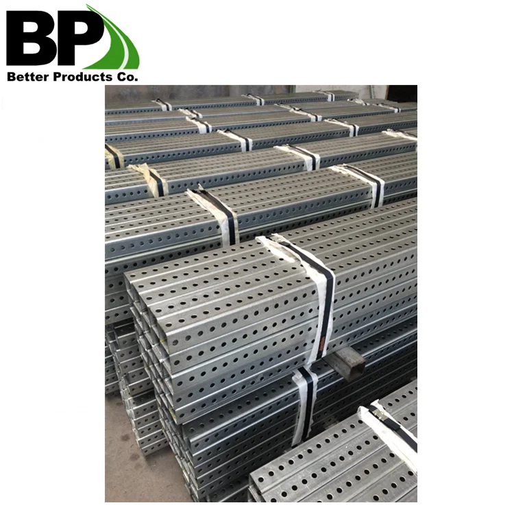 Perforated steel square tube for fitness equipment