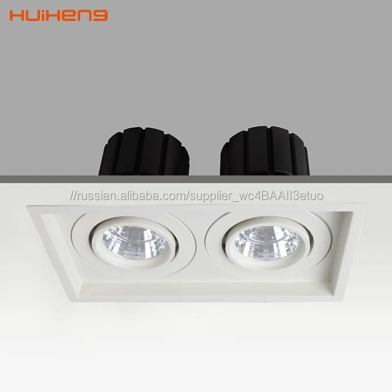 Регулируемый затемнения Встраиваемые теплый белый CRI80 cree led удара двойной светильник 2X13 Вт