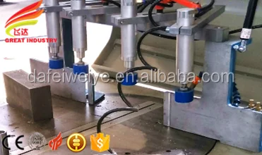 Aluminium door single head cutting saw aluminum window machine