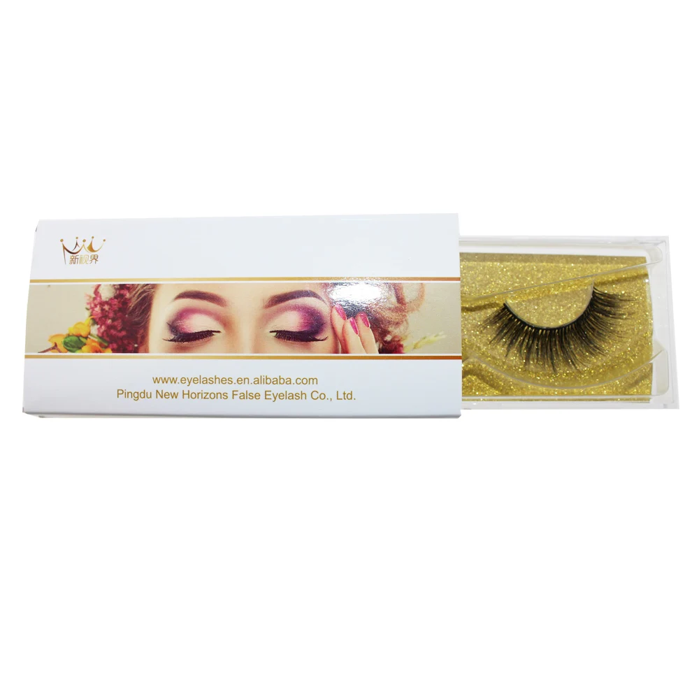Create your own brand false silk synthetic eye lashes private label custom packaging box faux 3d mink lashes