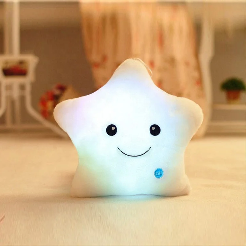 
Cute Window Seat Star Shaped Led Light Cushion Pillow Toy Plush Handmade Customized 