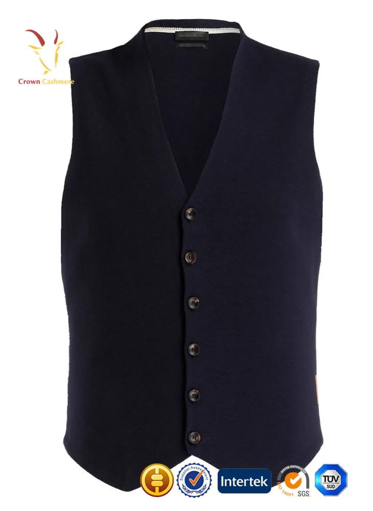 V Neck Merino Wool Cashmere Vest Men