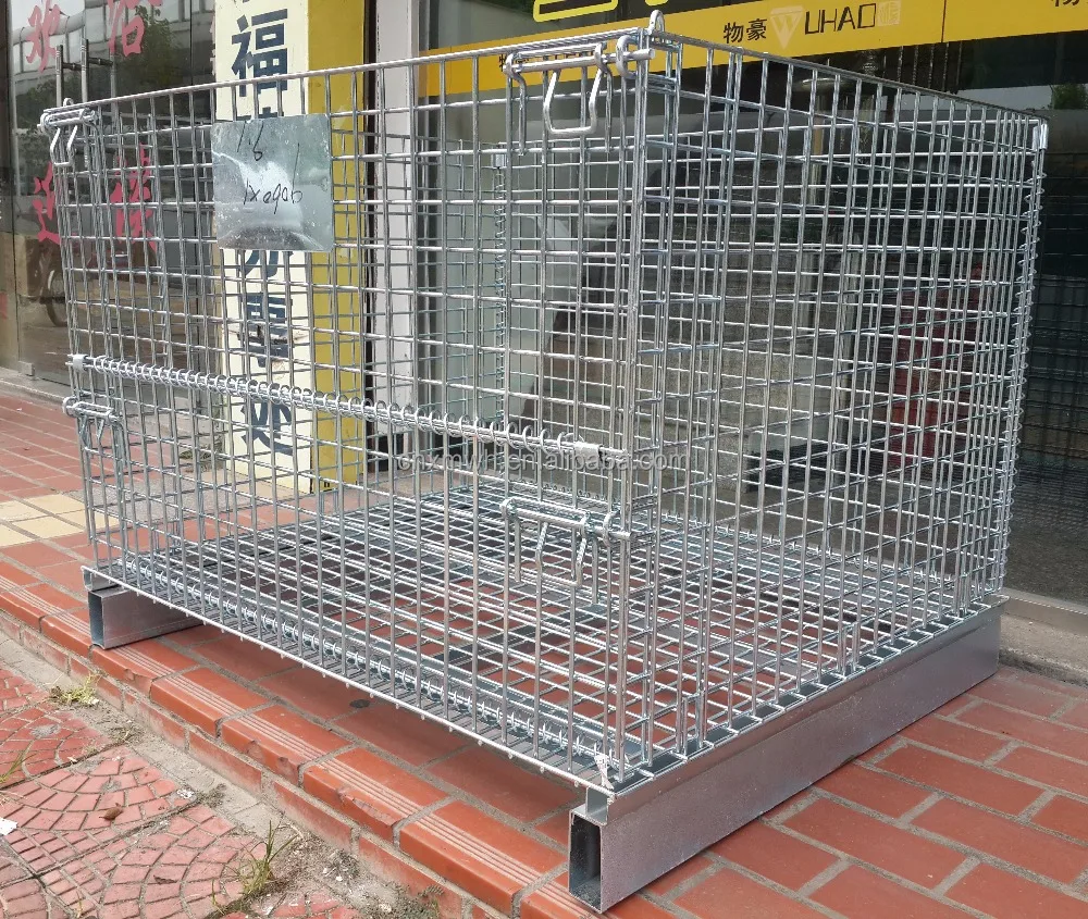  Складная проволочная сетчатая клетка промышленный металлический поддон в системе стеллажа