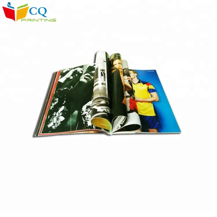 Offset paper customized perfect binding magazine catalogue book printing / cheap A4 brochure magazine printing service