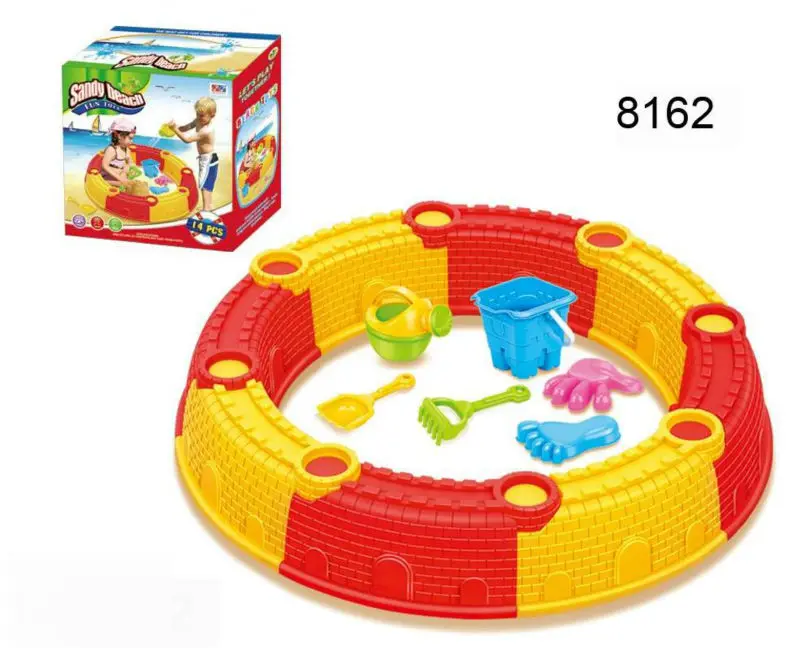 Популярные летние товары пластиковая Песочная коробка игрушки пляжный замок настенный набор игрушек