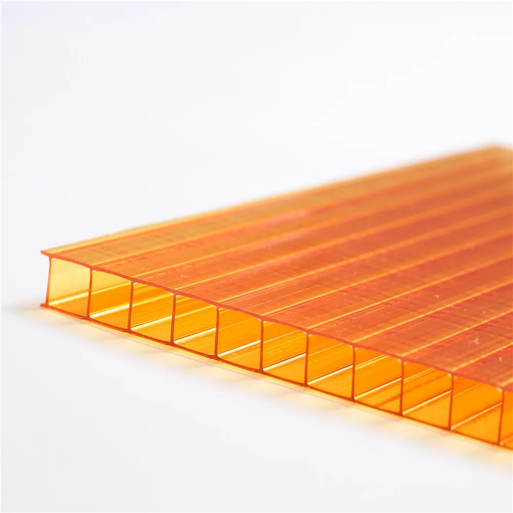 Colored polycarbonate sheet for roofing cover skylight 6mm Bronze Polycarbonate hollow sheet