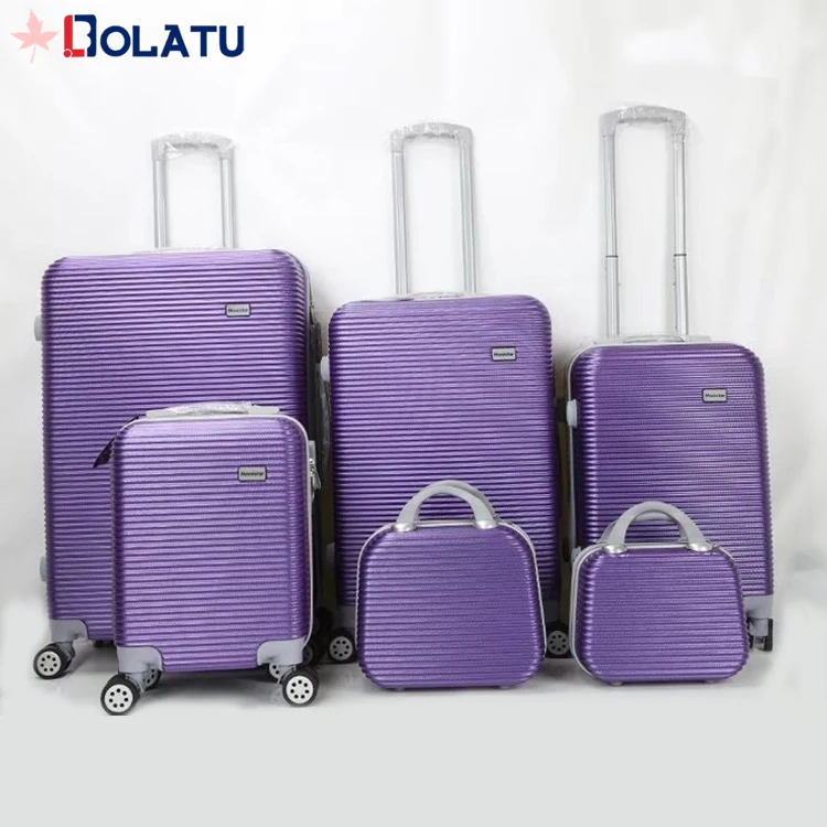 Custom Private Label Low Price Cheap 6-PCS-SET ABS  Luggage Set suitcase carry on size trolley luggage for Travel