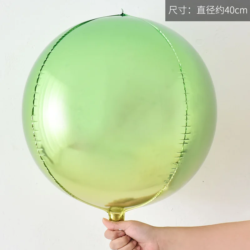 2019 NEW OEM 4D Foil Balloon Round Aluminum Foil Balloon Mirror Metallic Golden Balloon Birthday Party