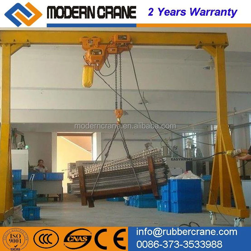 1ton-10ton Portable mini gantry crane with cheap price, electric or manual mobile small mini crane