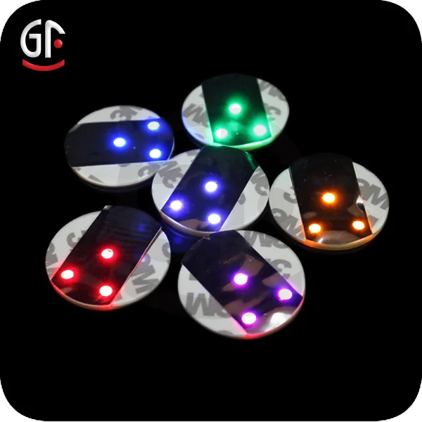 Ce,Rohs Approval Wine LED Sticker With 3M Round Led Light Base For Glass Cup or Bottle