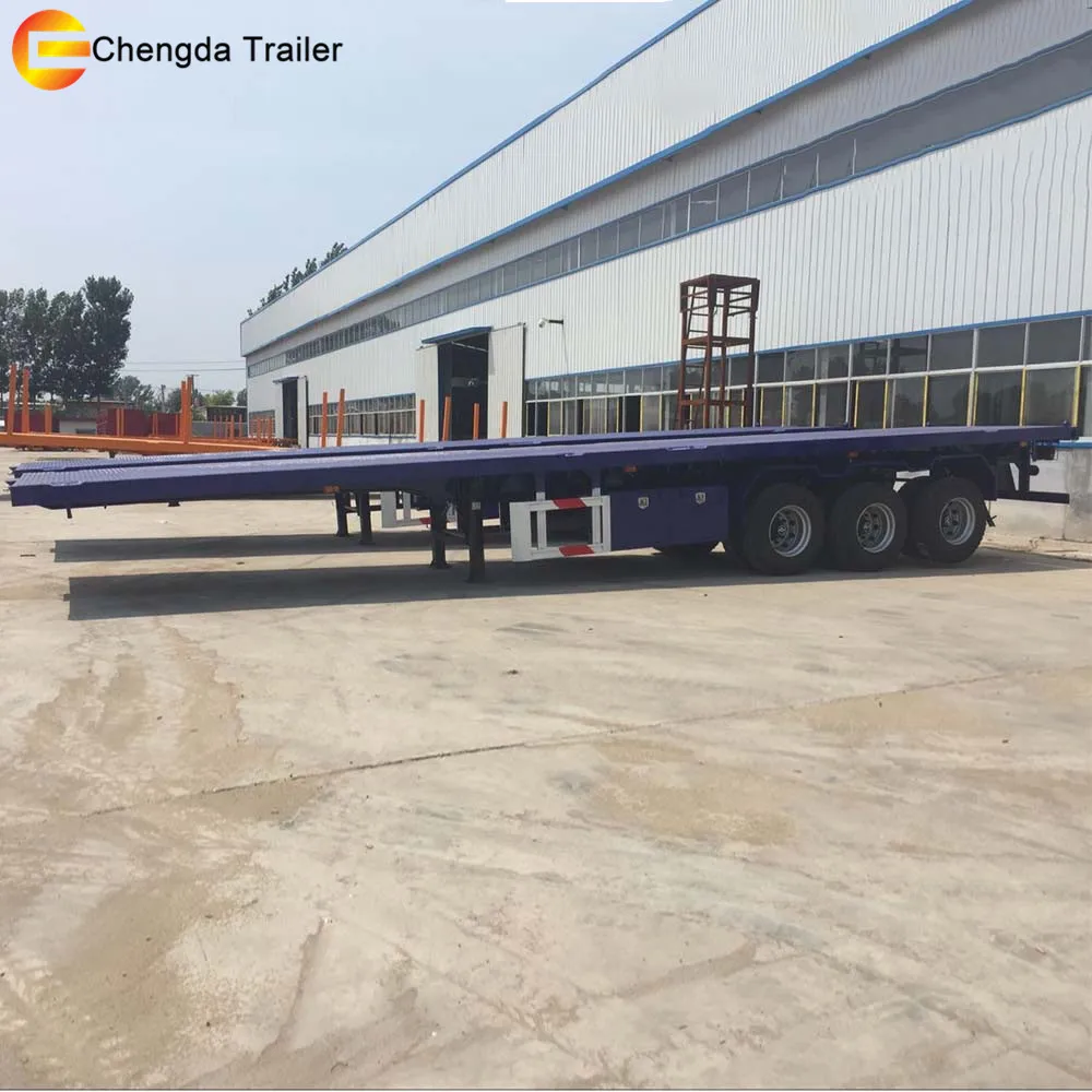 20ft 40ft Container semi trailer flatbed trailer dimensions