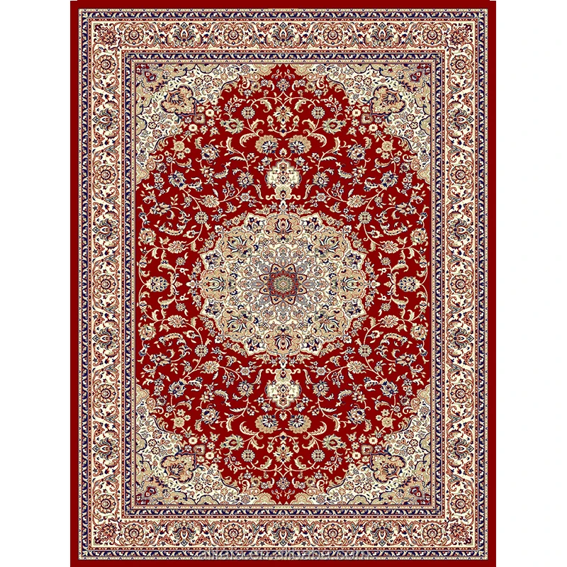 Wilton machine made viscose persian round rug carpet