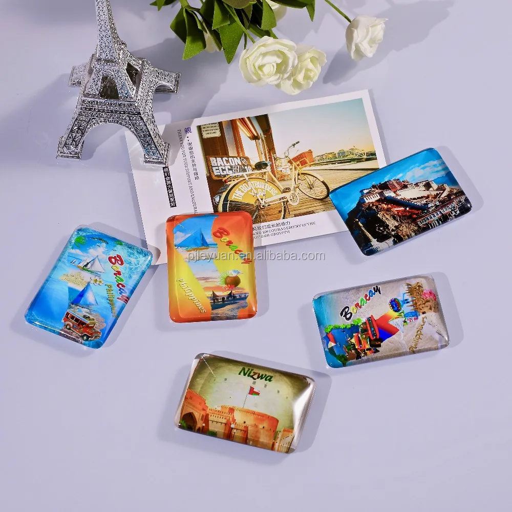 
China supplier custom decoration glass crystal souvenir fridge magnet/ceramic fridge magnet 