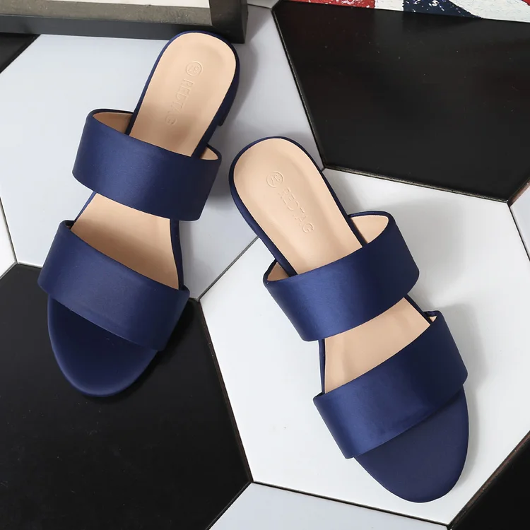 low MOQ women summer slipper ladies shoes flat fashion slipper for lady