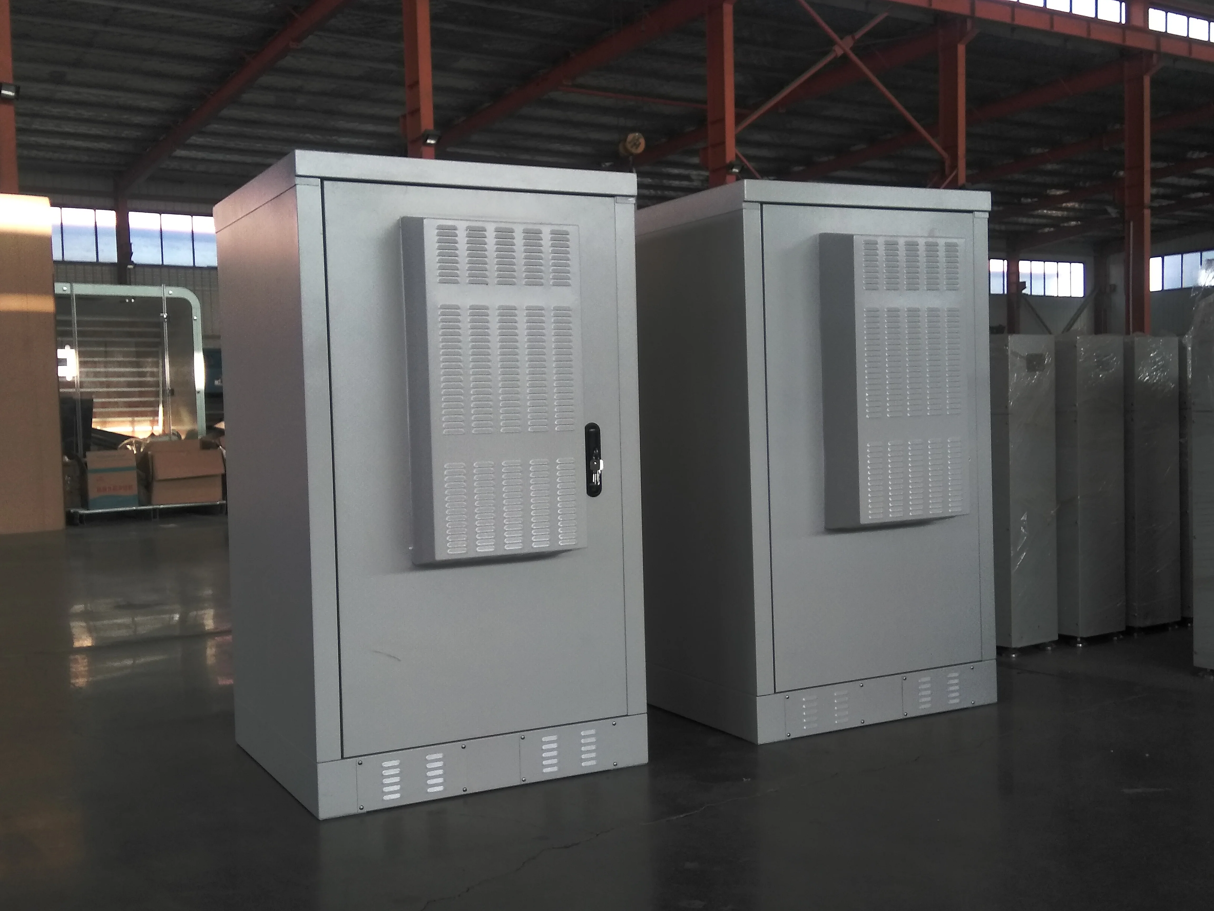 25U 19inch outdoor telecom cabinet waterproof metal electrical enclosure two doors with air conditioner SK-80104