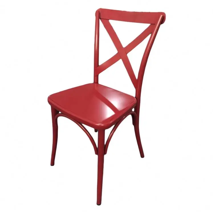 
Hot Selling Crossback Banquet Party Wedding metal Chair 