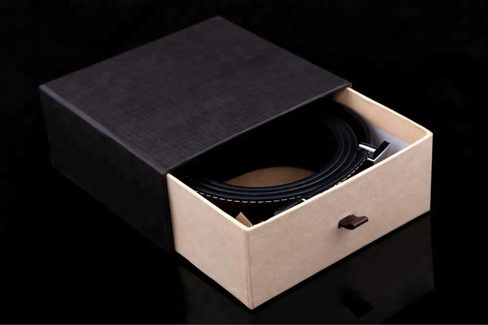 eco friendly custom slide open brown kraft paper drawer gift box