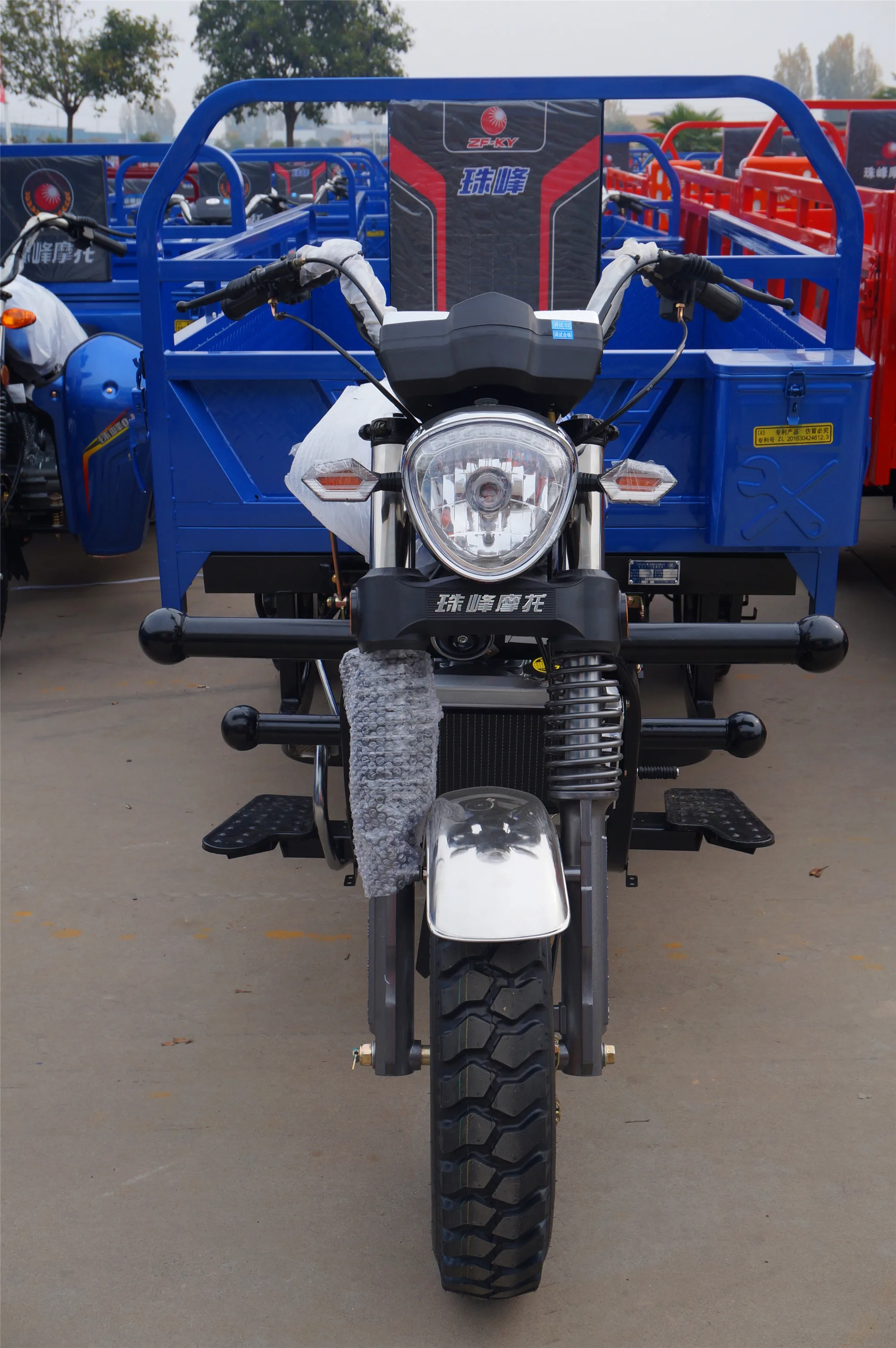 China Manufacture Big Carriage High Quality Carry Cargo Gas Motorized Adult Tricycle Cargo Tricycle Motorcycle