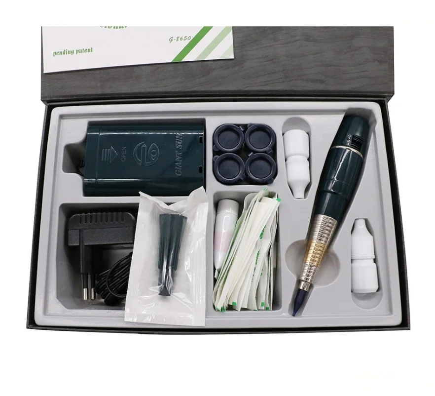 Original Taiwan giant sun G-8650 permanent makeup tattoo professional pen G8650 tattoo gun Tattoo kit with ink needles