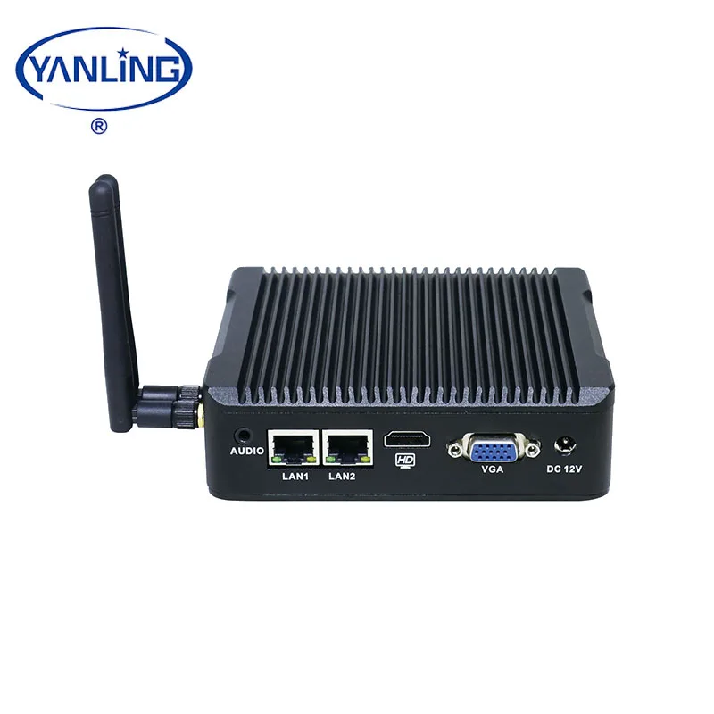  Мини-ПК без вентилятора YanLing Nano itx J1900 с 6USB и 1COM для цифровой вывески