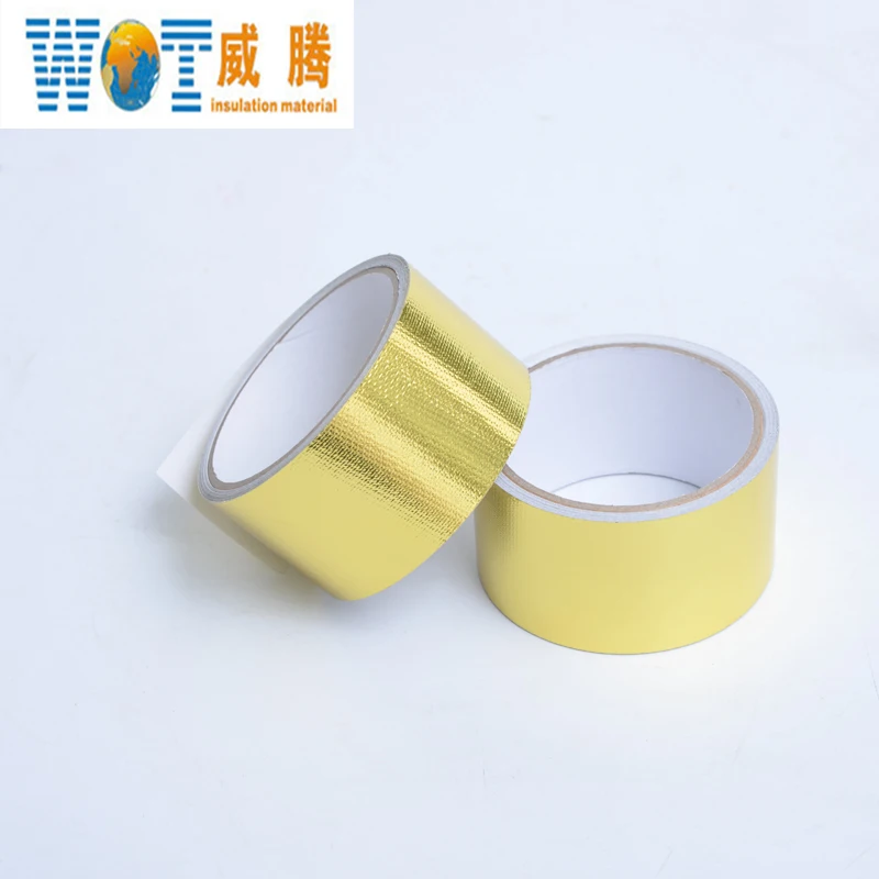 self adhesive aluminum fiberglass golden  tape