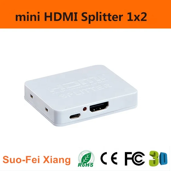  4K * 2K HD видео HDMI сплиттер 2 порта 1x2 1 в выхода Поддержка full 3D 1080P/60
