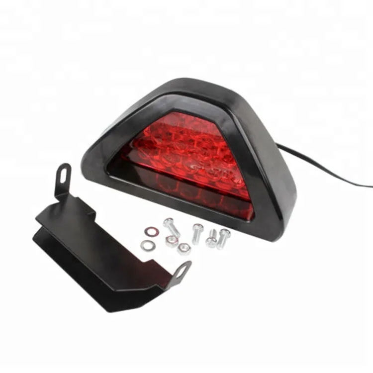 12 LED F1 Style Strobe Safety Warning Light Rear Tail Brake Stop Light Bumper Solid Fog Lamp