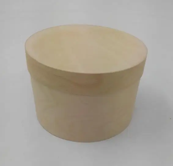 wholesale cheap poplar wood round box veneer wood cheese cake boxes