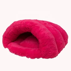 Pink Dog Bed Cat Houses Indoor Dog Cave Bed Other Pet Products Plush Pet Bed House