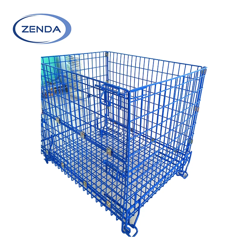 Металлическая клетка для хранения проволочная сетка контейнер с поддоном