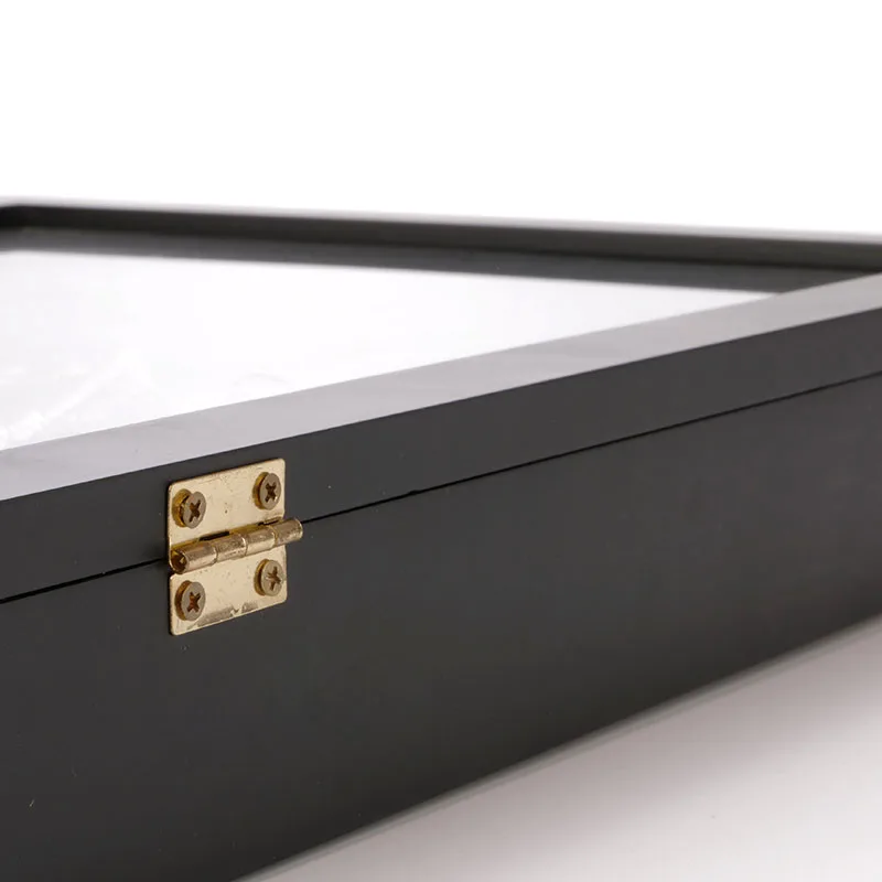 High quality jewelry frame pins large black 3d frame shadow box display case wall hanging shadow box frame