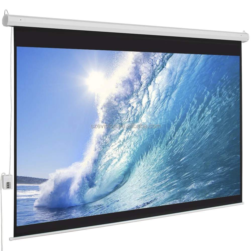 Professional manufacturer of wall hanging 3d fiberglass electric projection screen for education