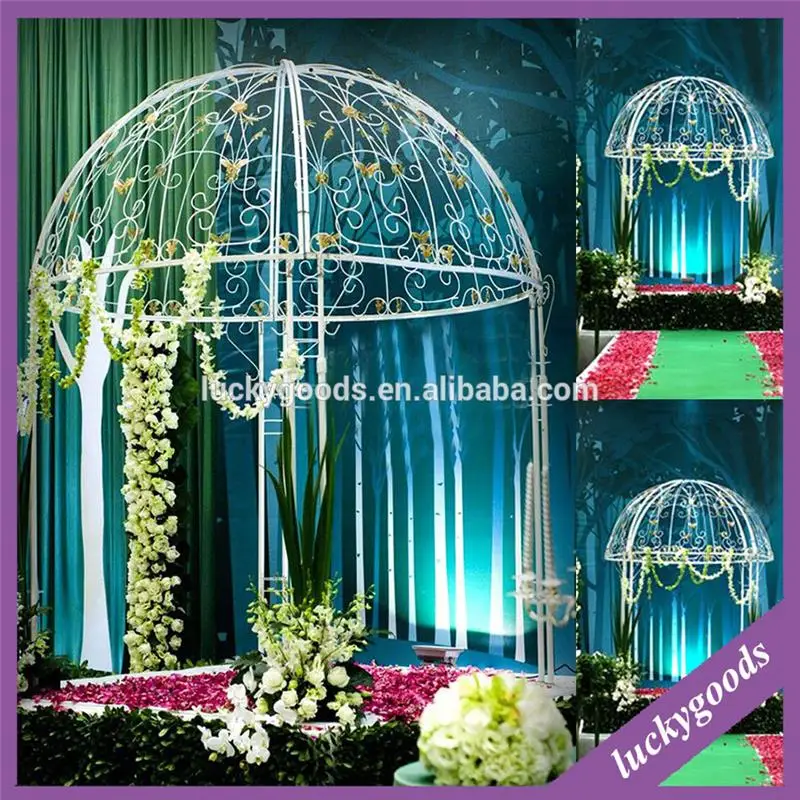 
2016 popular selling white roman wedding gazebo with round dome 