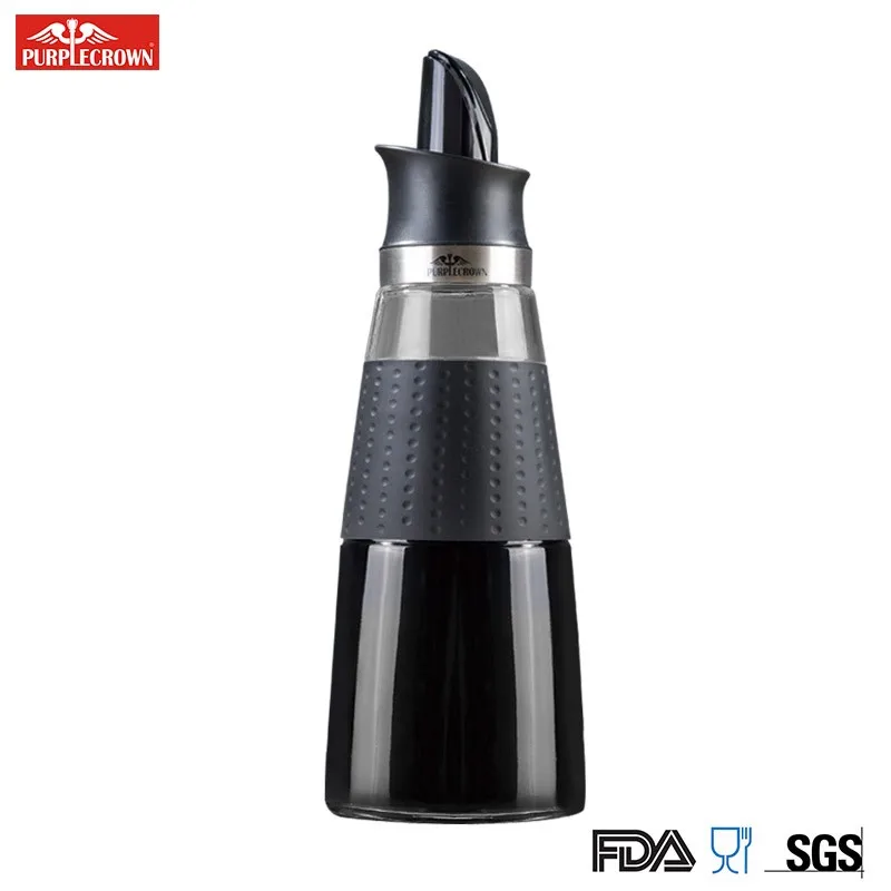 Wholesale hot sale Clear glass bottles for olive oil and vinegar soy sauces jar with automatically lid